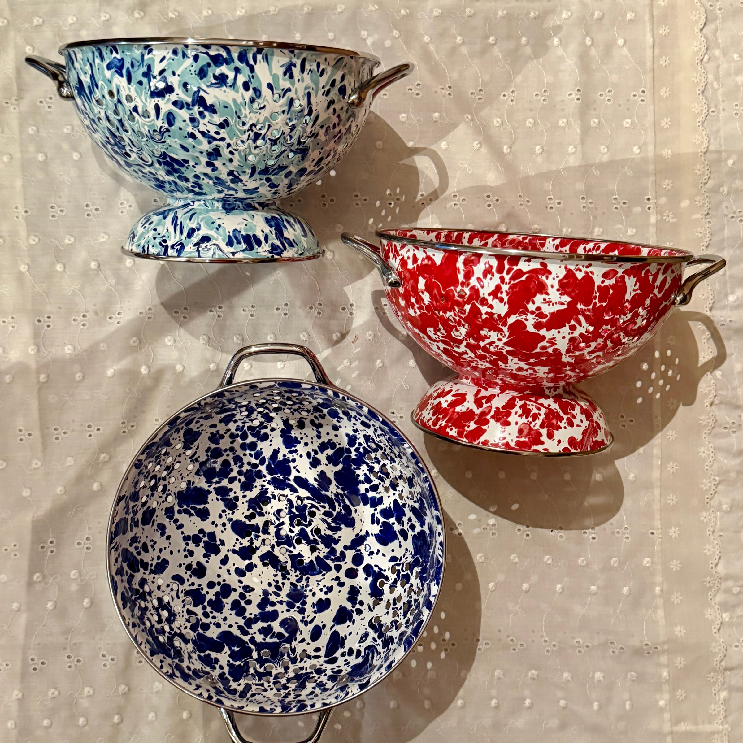 Crow Canyon Berry Colander and Crow Canyon Colander enamelware