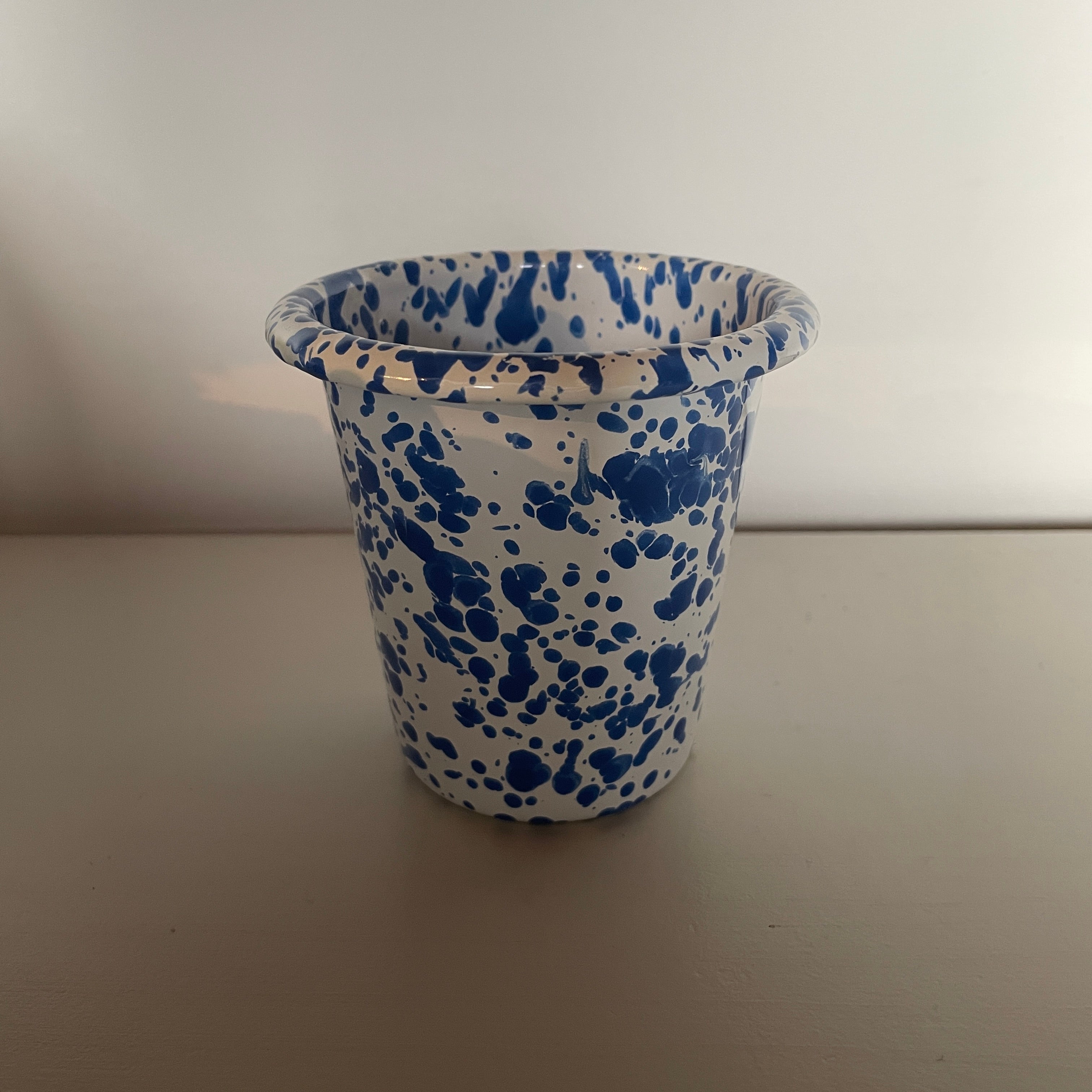 Crow Canyon enamelware tumbler splatter and traditional patters