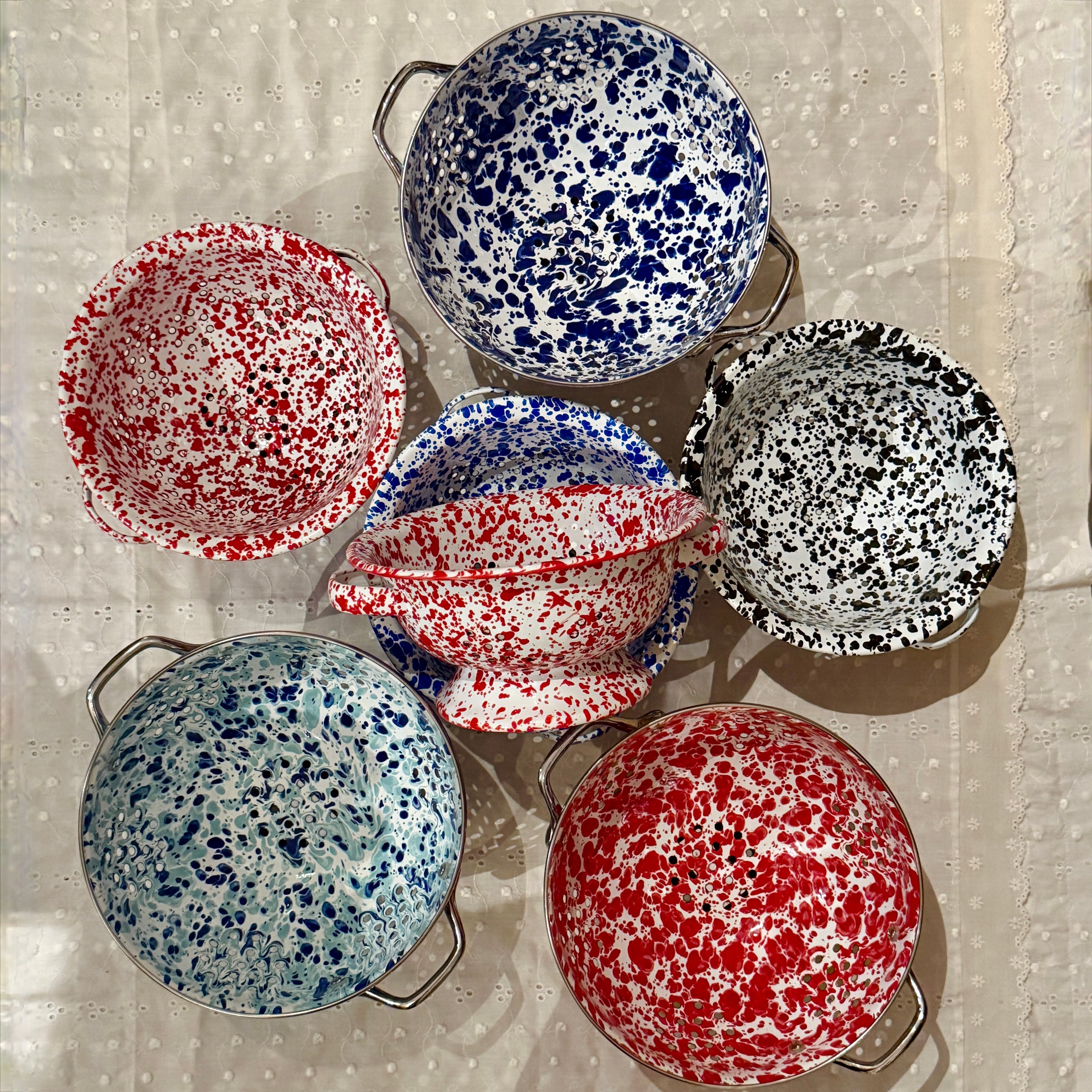 Crow Canyon Berry Colander and Crow Canyon Colander enamelware