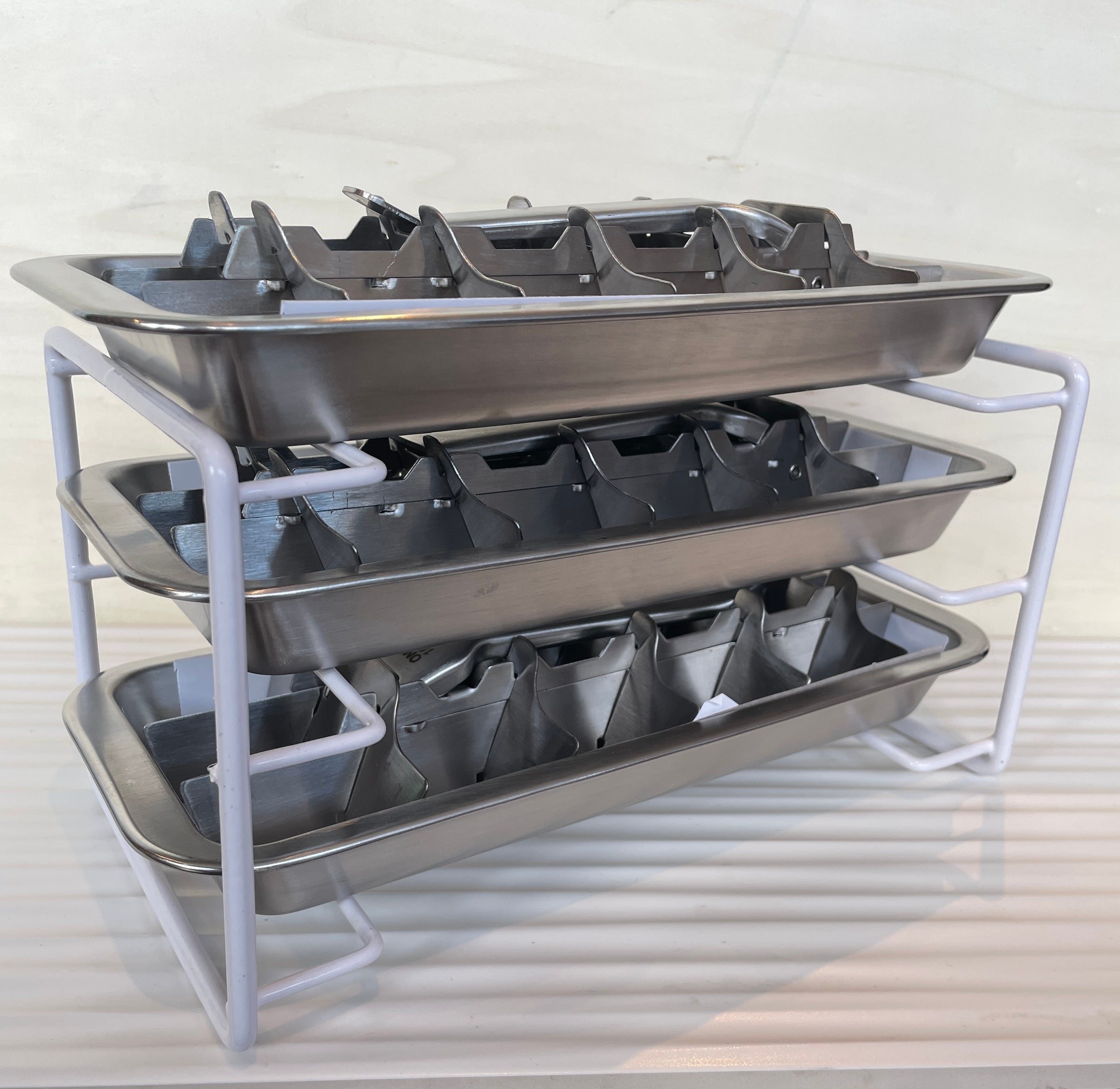 Stainless Steel Ice Cube Trays - 2 PACK - With Easy Release Handle Freesh