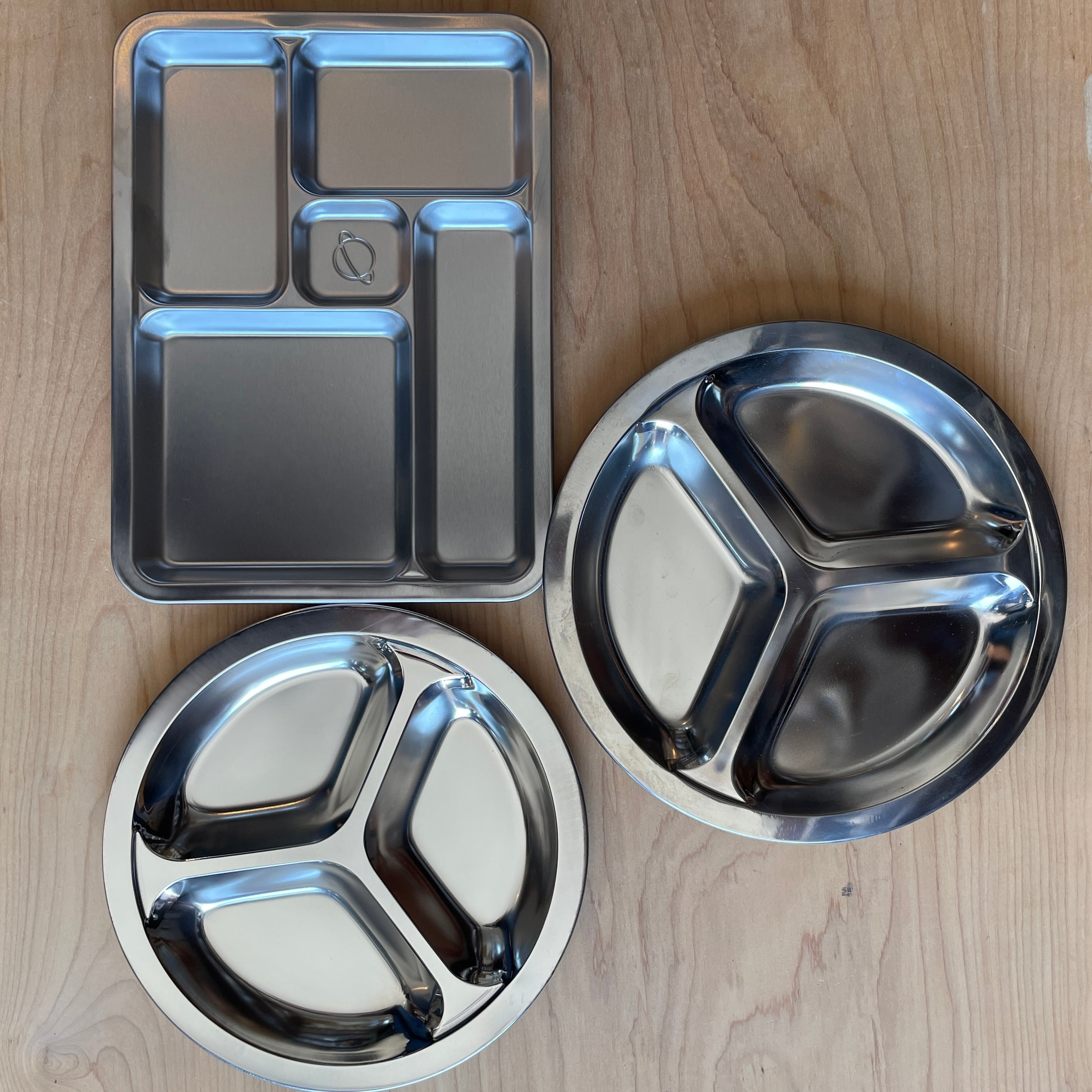 Onyx Divided Kids Stainless Steel Plate Resusable Stainless Steel