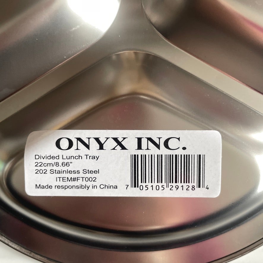 Onyx Divided Kids Stainless Steel Plate Resusable Stainless Steel