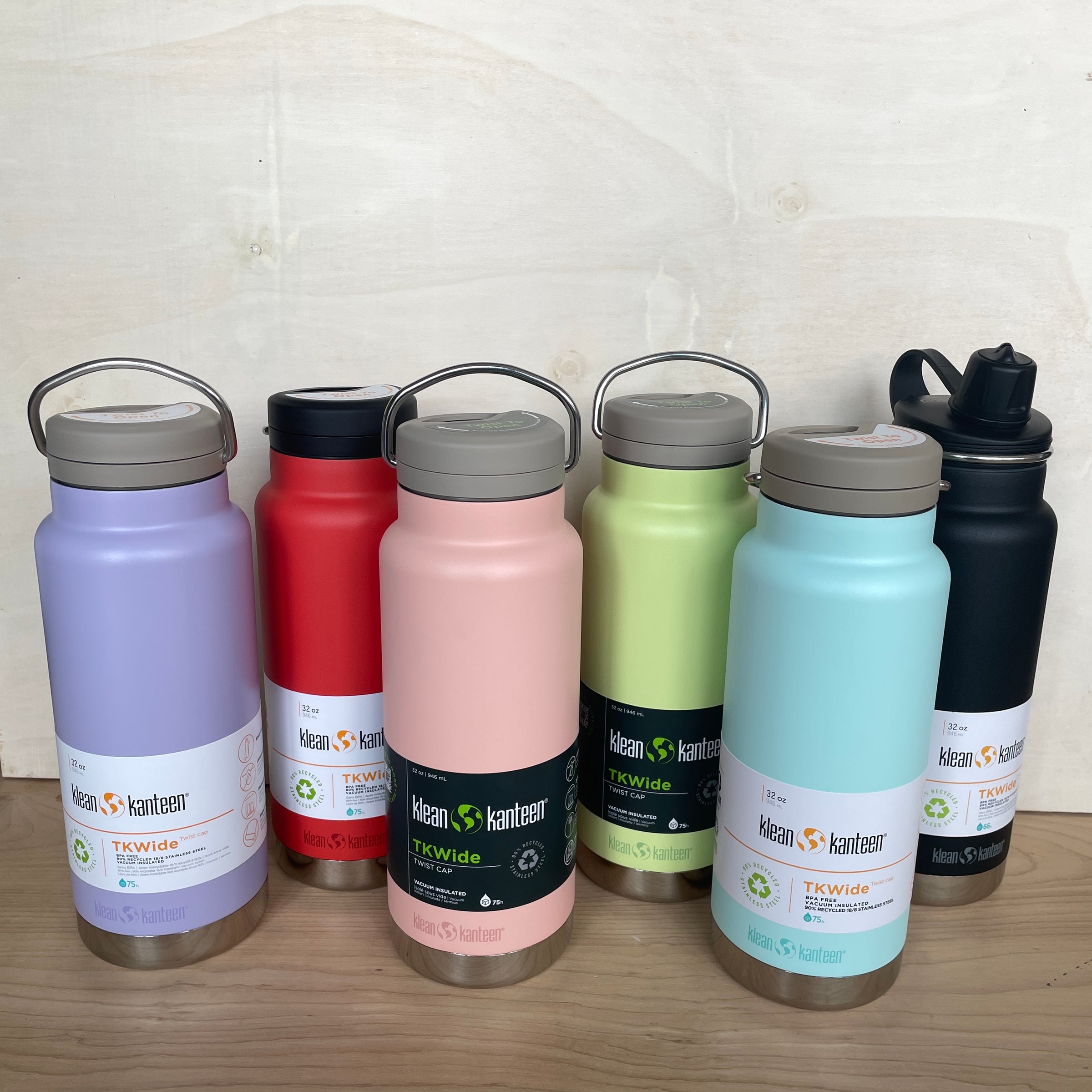 Klean Kanteen TKWide 32oz Water Bottle Reusable Stainless Steel