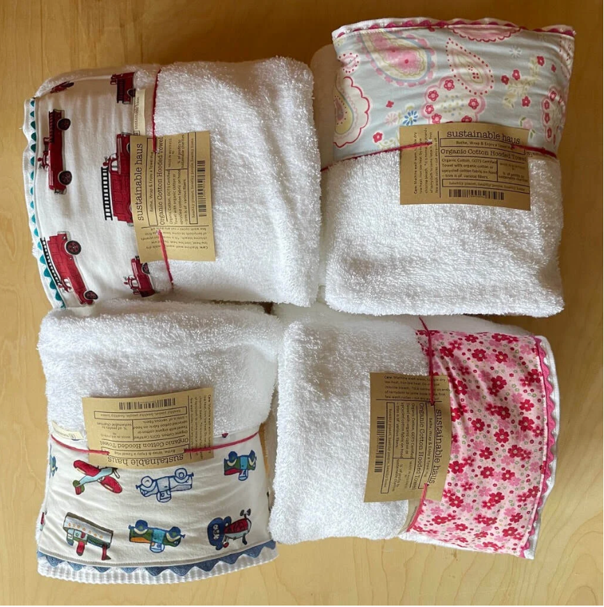 Organic Cotton Kids and Baby Hooded Bath Towel