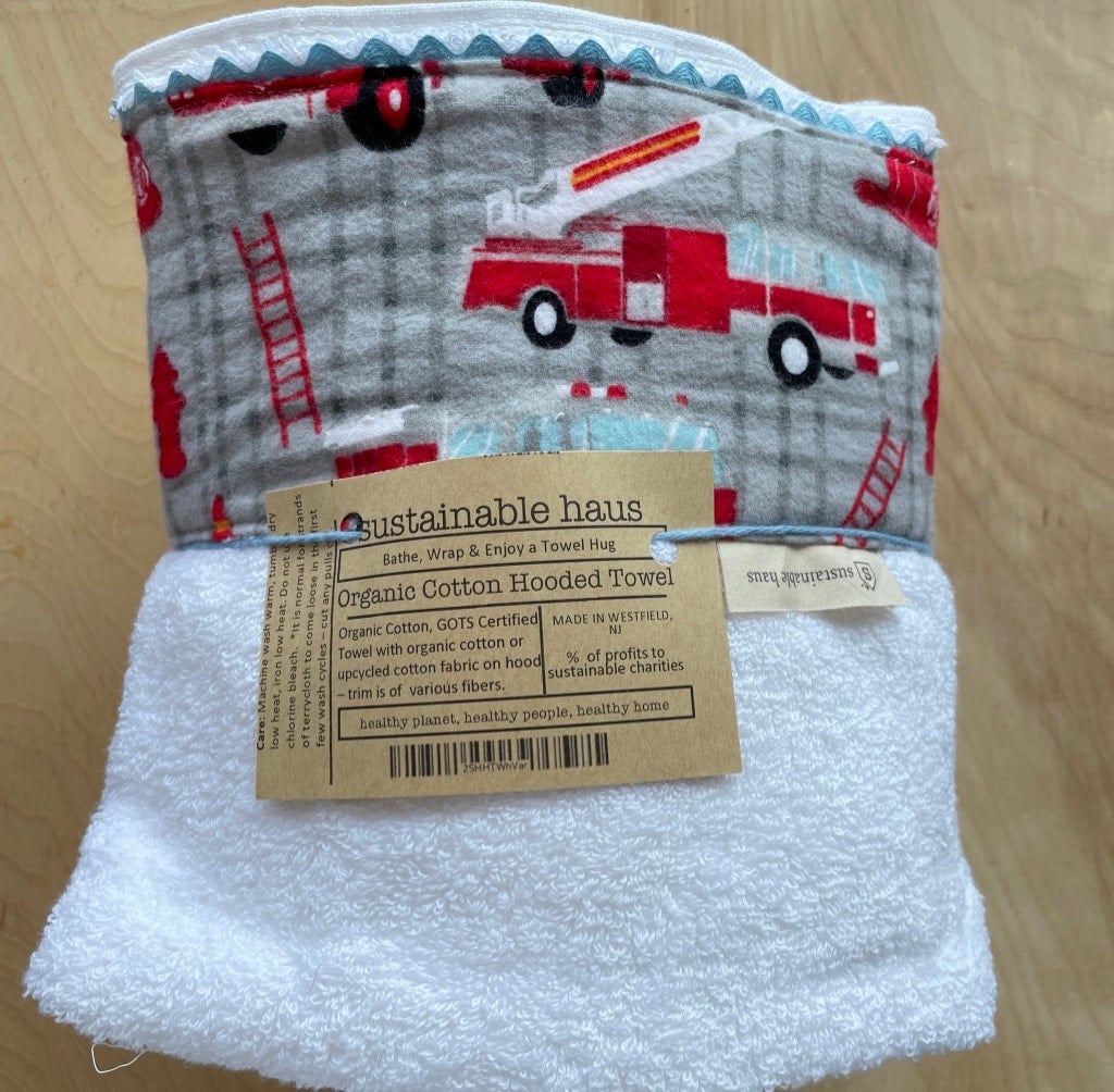 Organic Cotton Kids and Baby Hooded Bath Towel sustainable haus mercantile