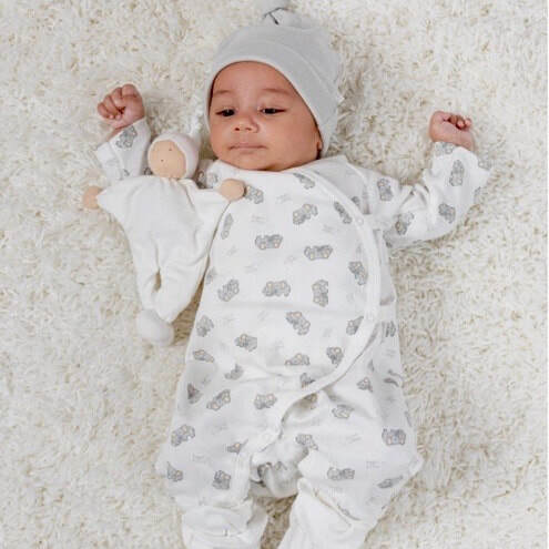 Organic Cotton Baby Footies Kimono Style One Piece